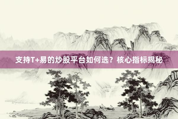 支持T+易的炒股平台如何选？核心指标揭秘