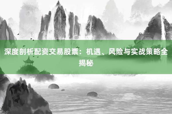 深度剖析配资交易股票：机遇、风险与实战策略全揭秘