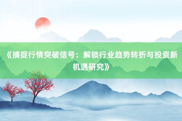 《捕捉行情突破信号：解锁行业趋势转折与投资新机遇研究》