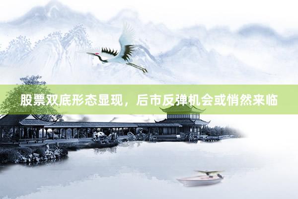 股票双底形态显现,后市反弹机会或悄然来临