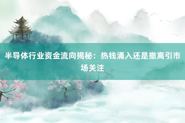 半导体行业资金流向揭秘：热钱涌入还是撤离引市场关注