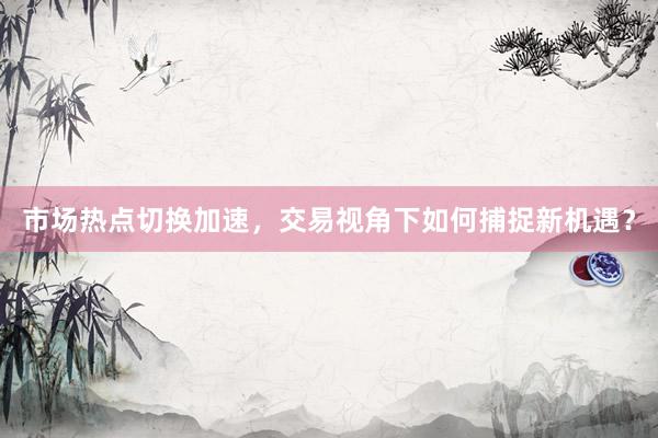 市场热点切换加速，交易视角下如何捕捉新机遇？